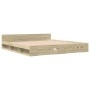 Cama con cajones madera ingeniería roble Sonoma 180x200 cm de vidaXL, Camas y somieres - Ref: Foro24-3280729, Precio: 191,74 ...