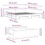 Bett aus Sonoma-Eichenholzwerkstoff mit Schubladen, 180 x 200 cm von vidaXL, Betten und Lattenroste - Ref: Foro24-3280729, Pr...