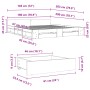Cama con cajones madera ingeniería roble Sonoma 180x200 cm de vidaXL, Camas y somieres - Ref: Foro24-3280729, Precio: 191,74 ...