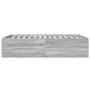 Sonoma gray engineered wood bed frame 120x190 cm by vidaXL, Beds and slatted bases - Ref: Foro24-3280956, Price: 138,92 €, Di...