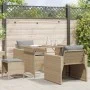 Gartensitzgruppe mit 4-teiligen Sofas und Kissen aus synthetischem Rattan in Beige. von vidaXL, Gartensets - Ref: Foro24-3663...