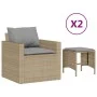 Gartensitzgruppe mit 4-teiligen Sofas und Kissen aus synthetischem Rattan in Beige. von vidaXL, Gartensets - Ref: Foro24-3663...