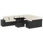 Set de sofás de jardín 10 pzas cojines ratán sintético negro by vidaXL, Garden sets - Ref: Foro24-3269386, Price: 651,08 €, D...