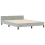 Estructura de cama Gris claro 160 x 200 cm Terciopelo