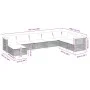 8-teiliges Gartensofa-Set und Kissen aus schwarzem Kunststoff-Rattan. von vidaXL, Gartensets - Ref: Foro24-3261956, Preis: 59...
