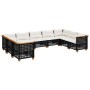 Set de sofás de jardín 8 piezas y cojines ratán sintético negro by vidaXL, Garden sets - Ref: Foro24-3261980, Price: 666,59 €...