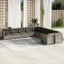 Set de sofás de jardín 10 pzas con cojines ratán sintético gris by vidaXL, Garden sets - Ref: Foro24-3262044, Price: 807,55 €...