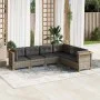 Set de muebles de jardín 6 pzas y cojines ratán sintético gris de vidaXL, Conjuntos de jardín - Ref: Foro24-3261858, Precio: ...