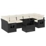 Set de sofás de jardín 8 piezas y cojines ratán sintético negro by vidaXL, Garden sets - Ref: Foro24-3267776, Price: 518,61 €...
