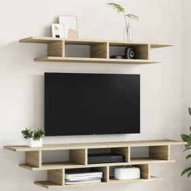 Muebles de TV de pared madera de ingeniería roble Sonoma