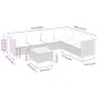 Gartensofagarnitur 7-teilig mit grauen Polstern aus synthetischem Rattan von vidaXL, Gartensets - Ref: Foro24-3261864, Preis:...