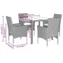 Set comedor jardín 5 pzas cojines ratán sintético vidrio beige by vidaXL, Garden sets - Ref: Foro24-3278562, Price: 354,70 €,...