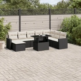 Set de sofás de jardín 8 piezas y cojines ratán sintético negro by vidaXL, Garden sets - Ref: Foro24-3267466, Price: 549,23 €...
