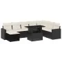 Set de sofás de jardín 8 piezas y cojines ratán sintético negro by vidaXL, Garden sets - Ref: Foro24-3267466, Price: 549,23 €...