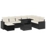 Set de sofás de jardín 8 piezas y cojines ratán sintético negro by vidaXL, Garden sets - Ref: Foro24-3267466, Price: 522,37 €...