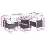 Set de sofás de jardín 8 piezas y cojines ratán sintético negro by vidaXL, Garden sets - Ref: Foro24-3267466, Price: 549,23 €...