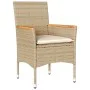 3-teiliges Gartenspeiseset mit PE-Rattan-Akazie-Beige-Kissen. von vidaXL, Gartensets - Ref: Foro24-3278639, Preis: 247,71 €, ...