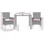 3-teiliges Gartenspeiseset mit PE-Rattan-Akazie-Beige-Kissen. von vidaXL, Gartensets - Ref: Foro24-3278639, Preis: 247,71 €, ...