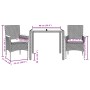 Set de comedor jardín 3 pzas con cojines ratán PE acacia beige by vidaXL, Garden sets - Ref: Foro24-3278639, Price: 242,16 €,...