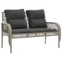 Gartensofagarnitur 4-teilig mit grauen Polstern aus synthetischem Rattan von vidaXL, Gartensets - Ref: Foro24-368732, Preis: ...
