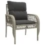 Gartensofagarnitur 4-teilig mit grauen Polstern aus synthetischem Rattan von vidaXL, Gartensets - Ref: Foro24-368732, Preis: ...