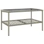 Gartensofagarnitur 4-teilig mit grauen Polstern aus synthetischem Rattan von vidaXL, Gartensets - Ref: Foro24-368732, Preis: ...