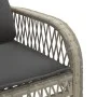 Gartensofagarnitur 4-teilig mit grauen Polstern aus synthetischem Rattan von vidaXL, Gartensets - Ref: Foro24-368732, Preis: ...