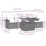 Set de sofás de jardín 6 piezas y cojines ratán sintético negro by vidaXL, Garden sets - Ref: Foro24-3267866, Price: 392,81 €...