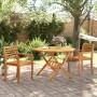 Mesa de jardín plegable madera maciza de acacia Ø110x75 cm by vidaXL, Garden tables - Ref: Foro24-4004911, Price: 154,49 €, D...