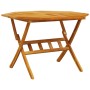 Mesa de jardín plegable madera maciza de acacia Ø110x75 cm by vidaXL, Garden tables - Ref: Foro24-4004911, Price: 154,49 €, D...