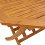 Mesa de jardín plegable madera maciza de acacia Ø110x75 cm