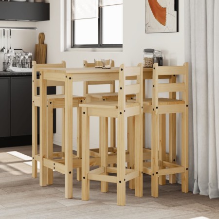 5-teiliges Massivholz-Bar-Set aus Kiefernholz von vidaXL, Möbelsets für Küchen und Esszimmer - Ref: Foro24-3217072, Preis: 30...