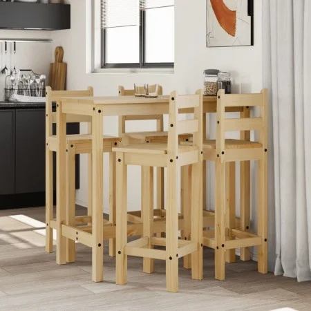 5-teiliges Massivholz-Bar-Set aus Kiefernholz von vidaXL, Möbelsets für Küchen und Esszimmer - Ref: Foro24-3217072, Preis: 30...