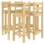 Set de bar 5 piezas madera maciza de pino by vidaXL, Furniture sets for kitchens and dining rooms - Ref: Foro24-3217072, Pric...