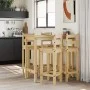 Set de bar 5 piezas madera maciza de pino by vidaXL, Furniture sets for kitchens and dining rooms - Ref: Foro24-3217072, Pric...