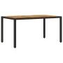Set de comedor jardín 7 pzas con cojines ratán PE acacia negro by vidaXL, Garden sets - Ref: Foro24-3278666, Price: 525,13 €,...