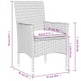 Set de comedor jardín 7 pzas con cojines ratán PE acacia negro by vidaXL, Garden sets - Ref: Foro24-3278666, Price: 505,93 €,...