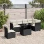 Gartensofagarnitur 7-teilig mit schwarzen Polstern aus synthetischem Rattan von vidaXL, Gartensets - Ref: Foro24-3266616, Pre...