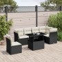 Set de sofás de jardín 7 pzas con cojines ratán sintético negro by vidaXL, Garden sets - Ref: Foro24-3266616, Price: 433,93 €...