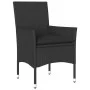 Set de comedor jardín 7 pzas con cojines ratán PE acacia negro von vidaXL, Gartensets - Ref: Foro24-3278672, Preis: 531,03 €,...