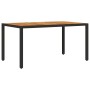 Set de comedor jardín 7 pzas con cojines ratán PE acacia negro by vidaXL, Garden sets - Ref: Foro24-3278672, Price: 502,32 €,...