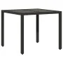 Set comedor jardín 3 pzas cojines ratán sintético vidrio negro von vidaXL, Gartensets - Ref: Foro24-3278645, Preis: 248,99 €,...