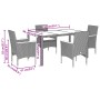 Set comedor jardín 5 pzas y cojines ratán sintético vidrio gris by vidaXL, Garden sets - Ref: Foro24-3278653, Price: 419,69 €...