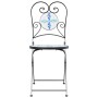 Sillas de bistró plegables 2 uds cerámica azul y blanco by vidaXL, Garden chairs - Ref: Foro24-4003404, Price: 140,95 €, Disc...