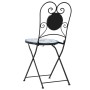 Sillas de bistró plegables 2 uds cerámica azul y blanco by vidaXL, Garden chairs - Ref: Foro24-4003404, Price: 140,95 €, Disc...