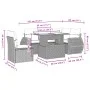 Set de sofás de jardín 6 piezas y cojines ratán sintético negro by vidaXL, Garden sets - Ref: Foro24-3268536, Price: 443,84 €...