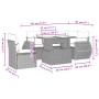 Set de sofás de jardín 6 piezas y cojines ratán sintético negro by vidaXL, Garden sets - Ref: Foro24-3268536, Price: 424,92 €...