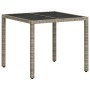 Garten-Essgruppe, 5-teilig, mit PE-Rattan und klarem grauen Glas-Kissen. von vidaXL, Gartensets - Ref: Foro24-3278574, Preis:...