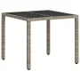 Set comedor jardín 5 pzas y cojines ratán PE vidrio gris claro by vidaXL, Garden sets - Ref: Foro24-3278574, Price: 346,76 €,...