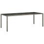 Garten-Essgruppe, 9-teilig, mit synthetischem Rattan und grauem Glas-Kissen. von vidaXL, Gartensets - Ref: Foro24-3278735, Pr...